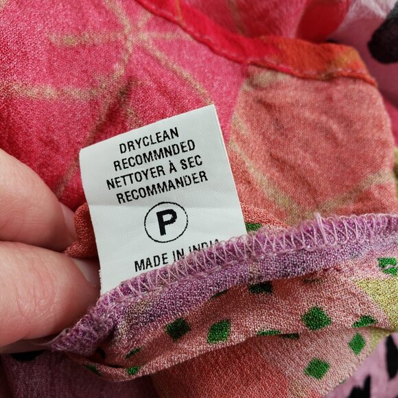 Blank London Miranda Peasant Blouse Womens Large Pink Anthropologie Boho Top - Picture 14 of 16